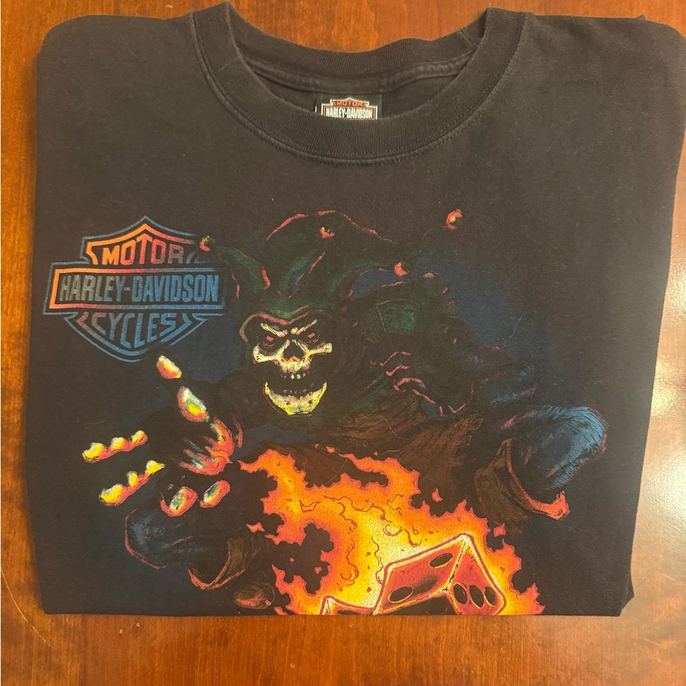 Harley-Davidson Black and Orange Short Sleeve Tee